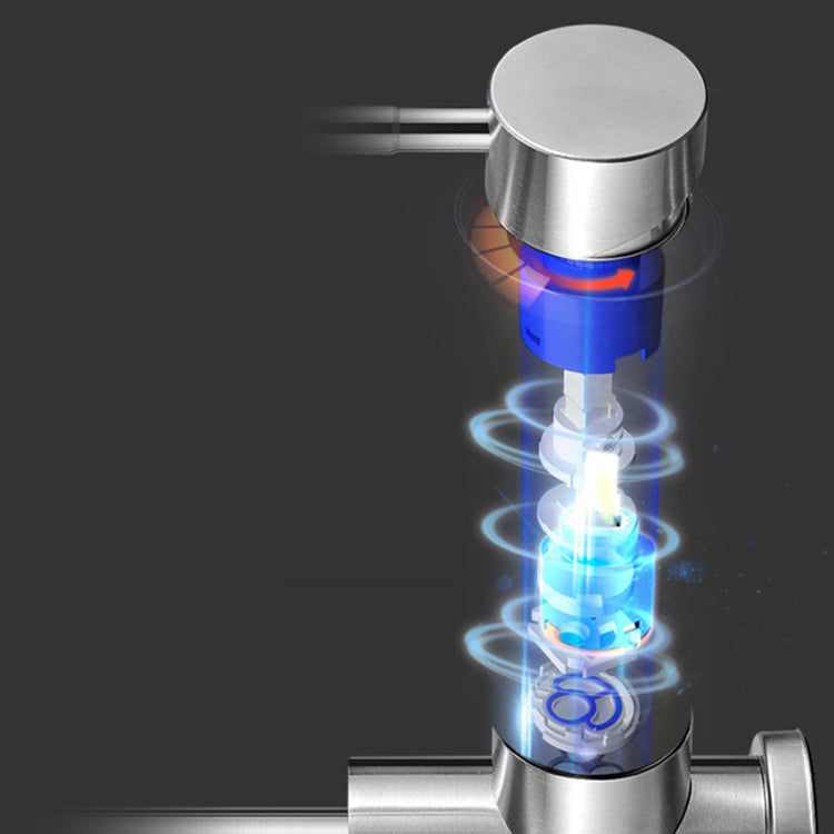 Contemporary Retractable Kitchen Faucet Stainless Steel 1-Handle High Arc Kitchen Faucet Clearhalo 'Home Improvement' 'home_improvement' 'home_improvement_kitchen_faucets' 'Kitchen Faucets' 'Kitchen Remodel & Kitchen Fixtures' 'Kitchen Sinks & Faucet Components' 'kitchen_faucets' 6522310