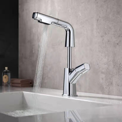 Modern Vessel Sink Faucet Solid Color Metal Centerset Faucet for Bathroom Plata Clearhalo 'bathroom_sink_faucets' 'Conjunta de Baño y Conjunta de Grifo' 'Coronamiento de Baño y Dispositivo de Baño' 'Grifo del lavabo del baño' 'Hogar' 'home_improvement' 'home_improvement_bathroom_sink_faucets' 'Mejoras para el hogar' 6527753