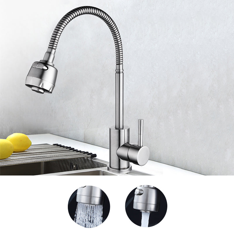Pre-Rinse Kitchen Faucet with Pull-Down Spring Spout and Pot Filler
