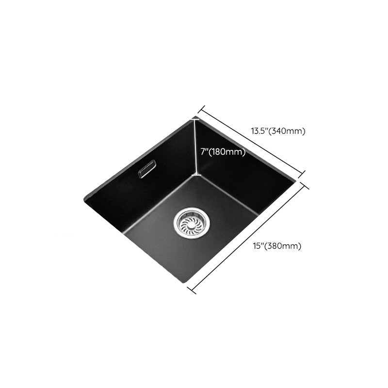 Black Undermount Kitchen Sink Single Bowl Quartz Sink with Faucet Clearhalo 'Home Improvement' 'home_improvement' 'home_improvement_kitchen_sinks' 'Kitchen Remodel & Kitchen Fixtures' 'Kitchen Sinks & Faucet Components' 'Kitchen Sinks' 'kitchen_sinks' 6527965