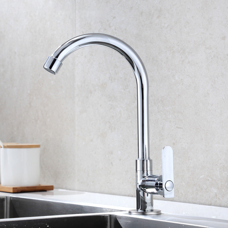 Contemporary Single Handle Kitchen Faucet Pull down 1-Hold Bar Faucet Copper Umbrella Pipe Clearhalo 'Home Improvement' 'home_improvement' 'home_improvement_kitchen_faucets' 'Kitchen Faucets' 'Kitchen Remodel & Kitchen Fixtures' 'Kitchen Sinks & Faucet Components' 'kitchen_faucets' 6527982