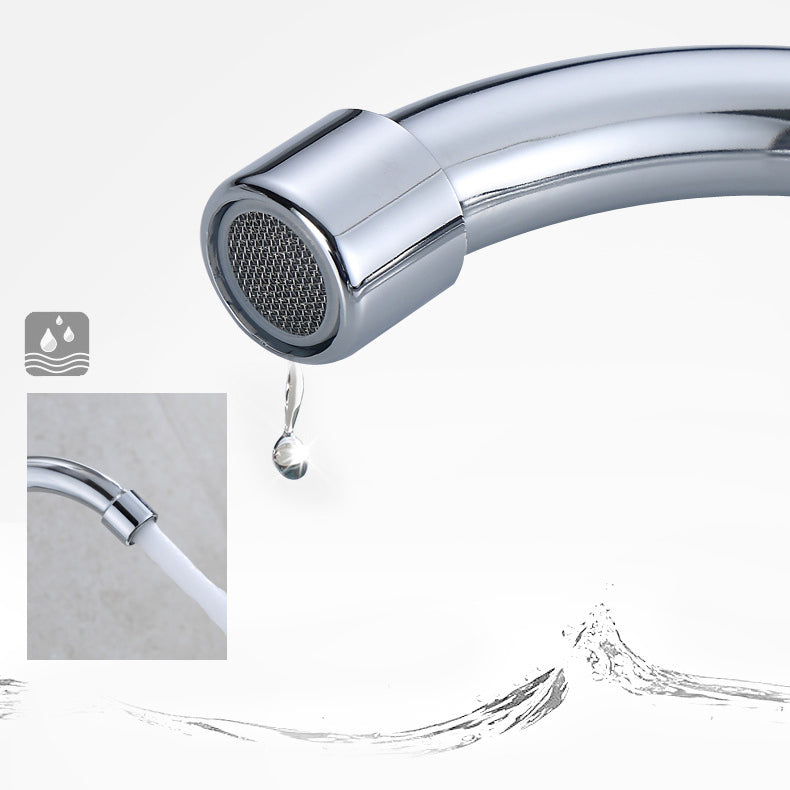 Contemporary Single Handle Kitchen Faucet Pull down 1-Hold Bar Faucet Clearhalo 'Home Improvement' 'home_improvement' 'home_improvement_kitchen_faucets' 'Kitchen Faucets' 'Kitchen Remodel & Kitchen Fixtures' 'Kitchen Sinks & Faucet Components' 'kitchen_faucets' 6527988
