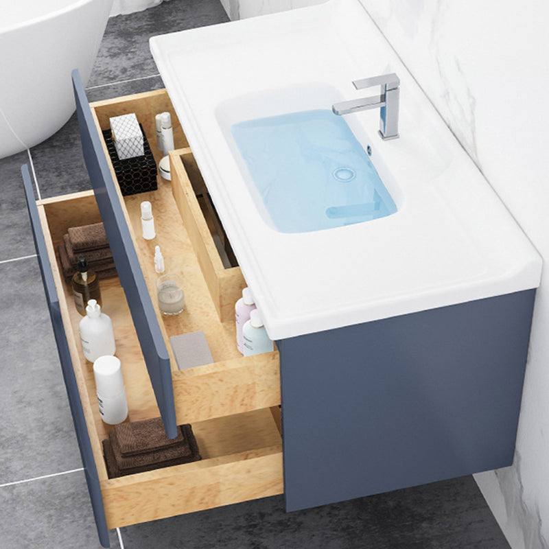 Gorgeous Wooden Sink Vanity Blue Wall Mount Vanity Cabinet with Mirror Cabinet Clearhalo 'Bathroom Remodel & Bathroom Fixtures' 'Bathroom Vanities' 'bathroom_vanities' 'Home Improvement' 'home_improvement' 'home_improvement_bathroom_vanities' 6528021
