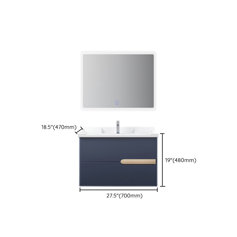 Gorgeous Wooden Sink Vanity Blue Wall Mount Vanity Cabinet with Mirror Cabinet Clearhalo 'Bathroom Remodel & Bathroom Fixtures' 'Bathroom Vanities' 'bathroom_vanities' 'Home Improvement' 'home_improvement' 'home_improvement_bathroom_vanities' 6528028