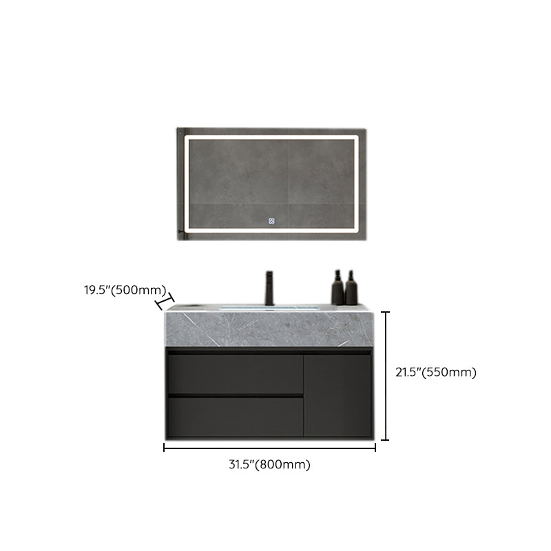 Gorgeous Bathroom Vanity Set Mirror Gray Tone Open Console with Sink Set Clearhalo 'Bathroom Remodel & Bathroom Fixtures' 'Bathroom Vanities' 'bathroom_vanities' 'Home Improvement' 'home_improvement' 'home_improvement_bathroom_vanities' 6528106