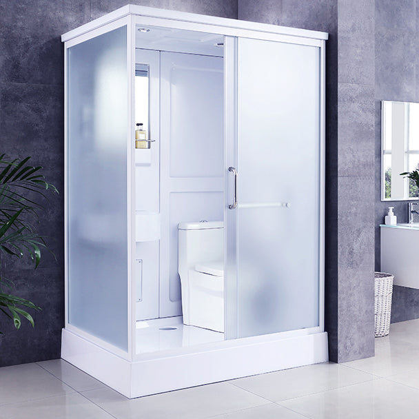 Modern Frosted Shower Stall Rectangle Tempered Shower Stall for Bathroom Clearhalo 'Bathroom Remodel & Bathroom Fixtures' 'Home Improvement' 'home_improvement' 'home_improvement_shower_stalls_enclosures' 'Shower Stalls & Enclosures' 'shower_stalls_enclosures' 'Showers & Bathtubs' 6528209