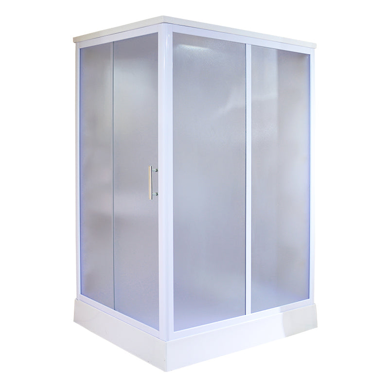 Modern Frosted Shower Stall Rectangle Tempered Shower Stall for Bathroom Light Gray 55"L x 43"W x 85"H Sided Opening Clearhalo 'Bathroom Remodel & Bathroom Fixtures' 'Home Improvement' 'home_improvement' 'home_improvement_shower_stalls_enclosures' 'Shower Stalls & Enclosures' 'shower_stalls_enclosures' 'Showers & Bathtubs' 6528216