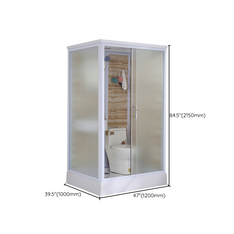 Modern Frosted Shower Stall Rectangle Tempered Shower Stall for Bathroom Clearhalo 'Bathroom Remodel & Bathroom Fixtures' 'Home Improvement' 'home_improvement' 'home_improvement_shower_stalls_enclosures' 'Shower Stalls & Enclosures' 'shower_stalls_enclosures' 'Showers & Bathtubs' 6528231