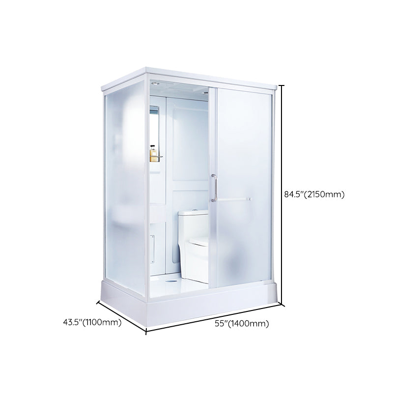 Modern Frosted Shower Stall Rectangle Tempered Shower Stall for Bathroom Clearhalo 'Bathroom Remodel & Bathroom Fixtures' 'Home Improvement' 'home_improvement' 'home_improvement_shower_stalls_enclosures' 'Shower Stalls & Enclosures' 'shower_stalls_enclosures' 'Showers & Bathtubs' 6528234