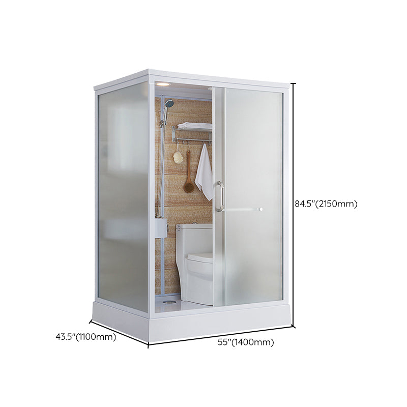 Modern Frosted Shower Stall Rectangle Tempered Shower Stall for Bathroom Clearhalo 'Bathroom Remodel & Bathroom Fixtures' 'Home Improvement' 'home_improvement' 'home_improvement_shower_stalls_enclosures' 'Shower Stalls & Enclosures' 'shower_stalls_enclosures' 'Showers & Bathtubs' 6528235