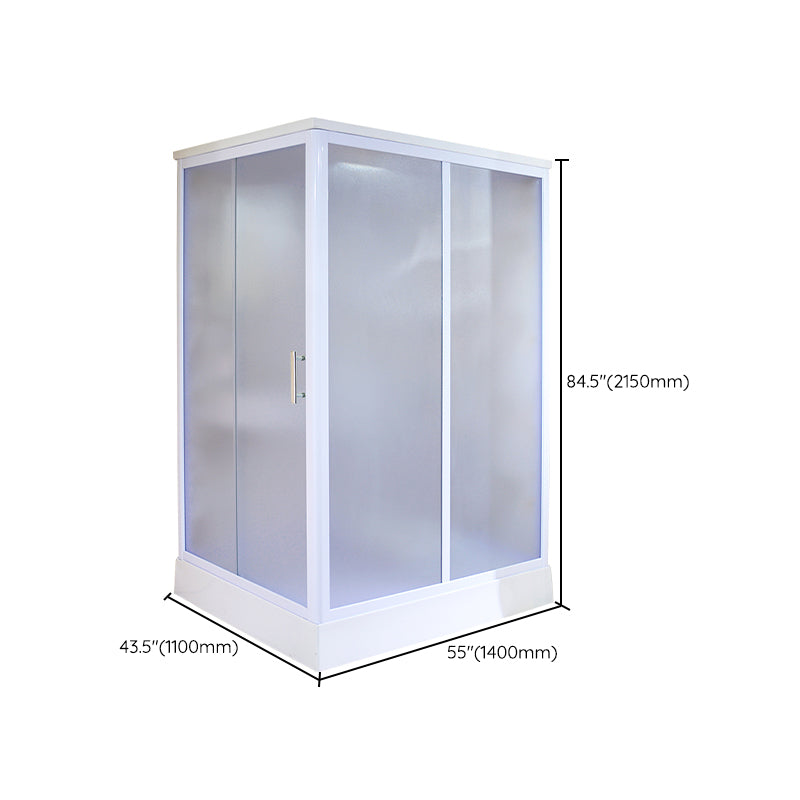 Modern Frosted Shower Stall Rectangle Tempered Shower Stall for Bathroom Clearhalo 'Bathroom Remodel & Bathroom Fixtures' 'Home Improvement' 'home_improvement' 'home_improvement_shower_stalls_enclosures' 'Shower Stalls & Enclosures' 'shower_stalls_enclosures' 'Showers & Bathtubs' 6528236