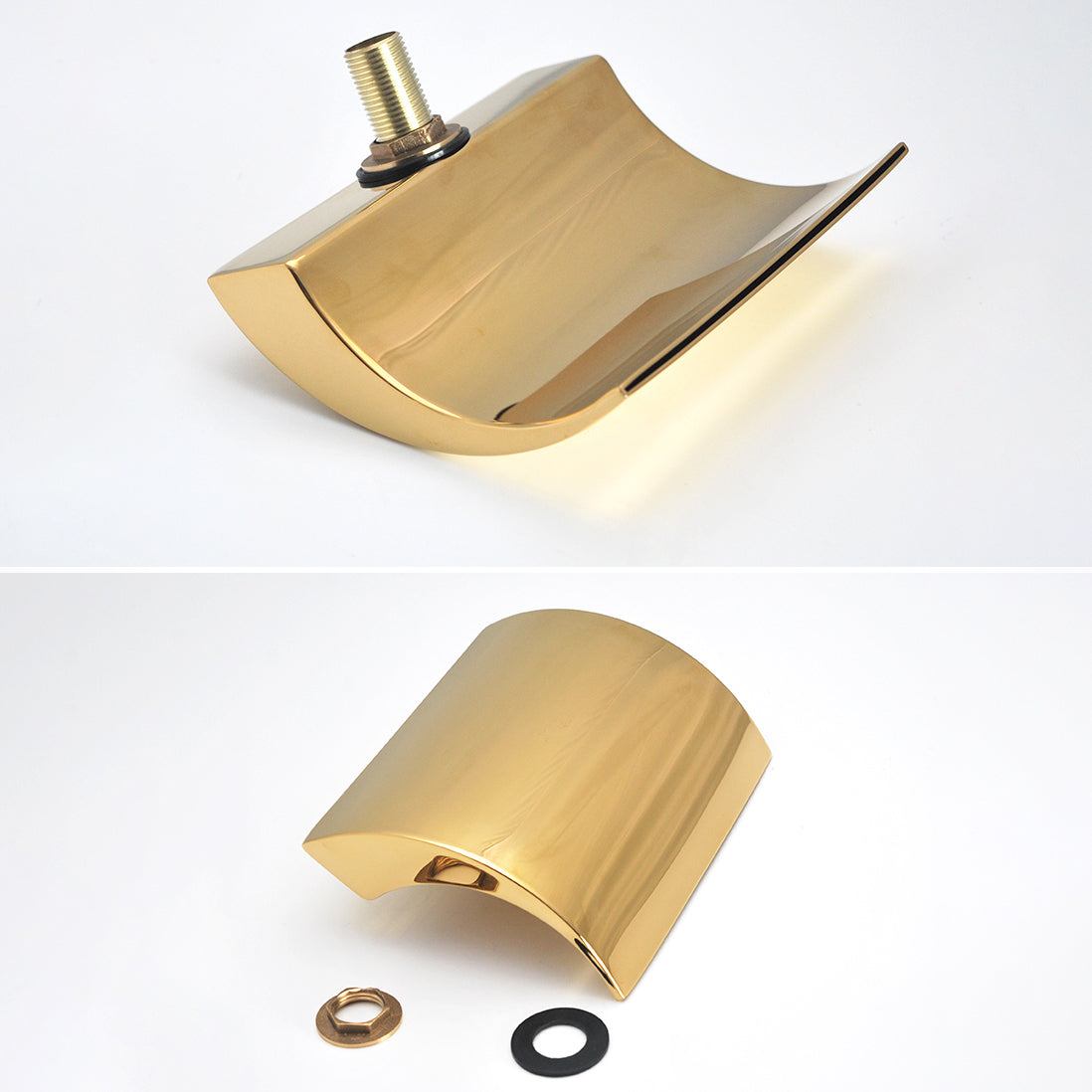 Contemporary Bath Faucet Trim Metal Deck Mounted Bath Faucet Trim Clearhalo 'Bathroom Remodel & Bathroom Fixtures' 'Bathtub Faucets' 'bathtub_faucets' 'Home Improvement' 'home_improvement' 'home_improvement_bathtub_faucets' 6528288