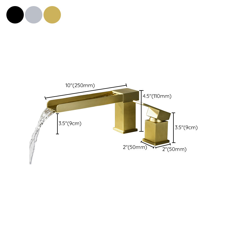 Deck Mounted Bathroom Faucet Modern Style Copper Bathroom Faucet Clearhalo 'Bathroom Remodel & Bathroom Fixtures' 'Bathtub Faucets' 'bathtub_faucets' 'Home Improvement' 'home_improvement' 'home_improvement_bathtub_faucets' 6528345
