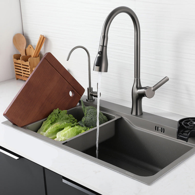 Stainless Steel Kitchen Sink Rectangle Shape Kitchen Sink with Single Bowl Clearhalo 'Home Improvement' 'home_improvement' 'home_improvement_kitchen_sinks' 'Kitchen Remodel & Kitchen Fixtures' 'Kitchen Sinks & Faucet Components' 'Kitchen Sinks' 'kitchen_sinks' 6528818
