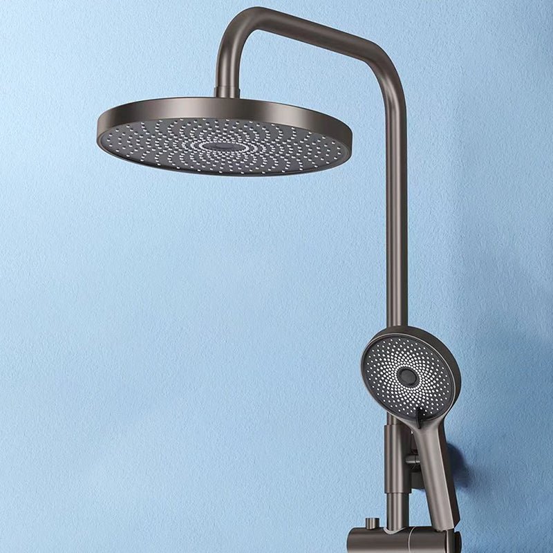 Modern Wall Mounted Shower System Dual Shower Head Shower Set Clearhalo 'Bathroom Remodel & Bathroom Fixtures' 'Home Improvement' 'home_improvement' 'home_improvement_shower_faucets' 'Shower Faucets & Systems' 'shower_faucets' 'Showers & Bathtubs Plumbing' 'Showers & Bathtubs' 6528847