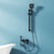 Single Hand Shower Modern Shower Faucet Wall Mounted Shower Trim Black Temperature Control Digital Display Not Included Clearhalo 'Bathroom Remodel & Bathroom Fixtures' 'Home Improvement' 'home_improvement' 'home_improvement_shower_faucets' 'Shower Faucets & Systems' 'shower_faucets' 'Showers & Bathtubs Plumbing' 'Showers & Bathtubs' 6528861
