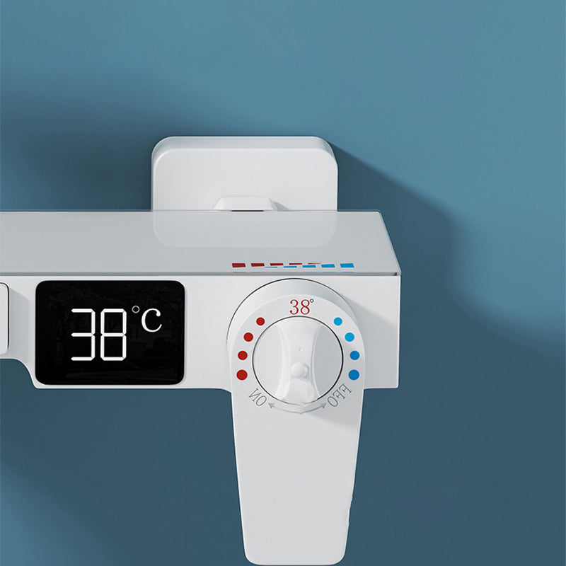 Single Hand Shower Modern Shower Faucet Wall Mounted Shower Trim Clearhalo 'Bathroom Remodel & Bathroom Fixtures' 'Home Improvement' 'home_improvement' 'home_improvement_shower_faucets' 'Shower Faucets & Systems' 'shower_faucets' 'Showers & Bathtubs Plumbing' 'Showers & Bathtubs' 6528867