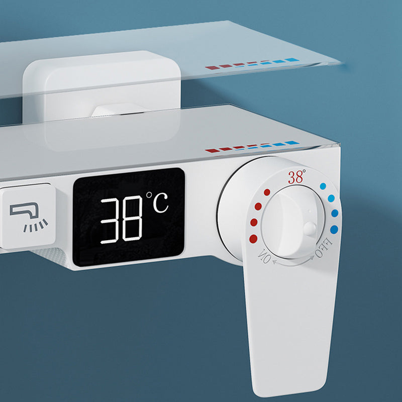 Single Hand Shower Modern Shower Faucet Wall Mounted Shower Trim Clearhalo 'Bathroom Remodel & Bathroom Fixtures' 'Home Improvement' 'home_improvement' 'home_improvement_shower_faucets' 'Shower Faucets & Systems' 'shower_faucets' 'Showers & Bathtubs Plumbing' 'Showers & Bathtubs' 6528868