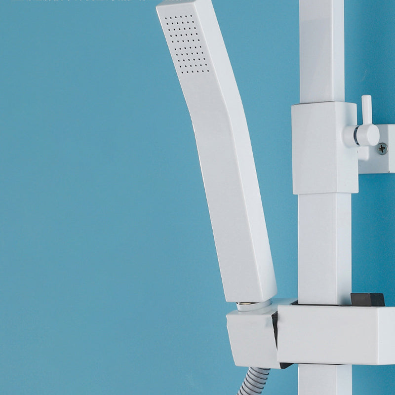 Arm Shower Faucet Wall Mounted Shower Metal Shower System with Slide Bar Clearhalo 'Bathroom Remodel & Bathroom Fixtures' 'Home Improvement' 'home_improvement' 'home_improvement_shower_faucets' 'Shower Faucets & Systems' 'shower_faucets' 'Showers & Bathtubs Plumbing' 'Showers & Bathtubs' 6528912