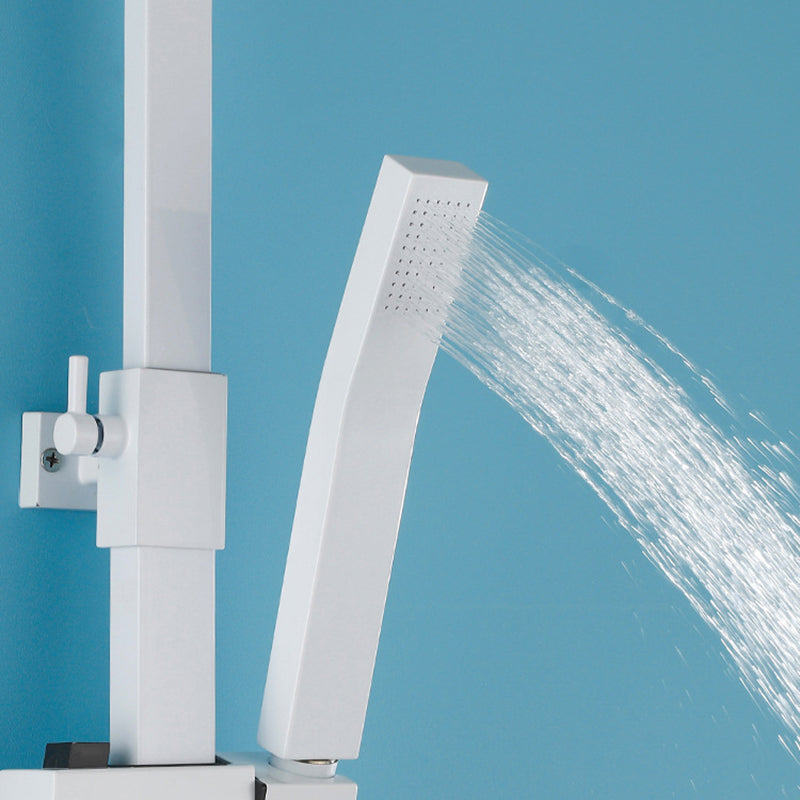 Arm Shower Faucet Wall Mounted Shower Metal Shower System with Slide Bar Clearhalo 'Bathroom Remodel & Bathroom Fixtures' 'Home Improvement' 'home_improvement' 'home_improvement_shower_faucets' 'Shower Faucets & Systems' 'shower_faucets' 'Showers & Bathtubs Plumbing' 'Showers & Bathtubs' 6528913