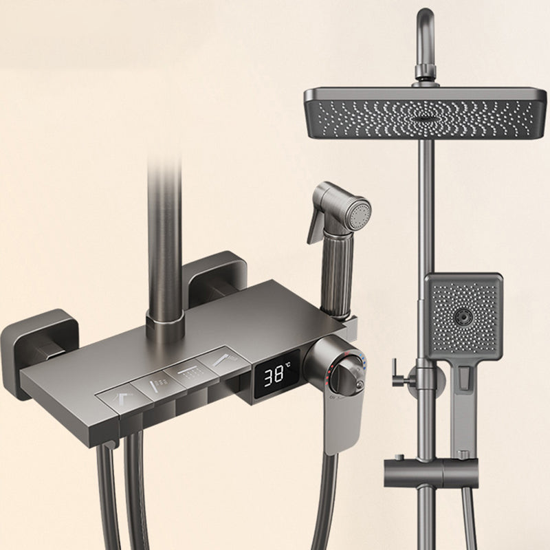 Modern Style Shower System Copper Spot Resist Wall Mounted Shower ...