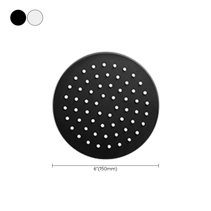 Black Round Fixed Shower Head Modern Style Wall-Mount Showerhead Clearhalo 'Bathroom Remodel & Bathroom Fixtures' 'Home Improvement' 'home_improvement' 'home_improvement_shower_heads' 'Shower Heads' 'shower_heads' 'Showers & Bathtubs Plumbing' 'Showers & Bathtubs' 6528960