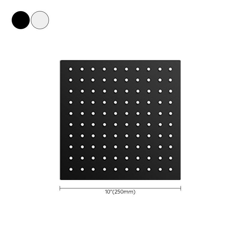 Black Round Fixed Shower Head Modern Style Wall-Mount Showerhead Clearhalo 'Bathroom Remodel & Bathroom Fixtures' 'Home Improvement' 'home_improvement' 'home_improvement_shower_heads' 'Shower Heads' 'shower_heads' 'Showers & Bathtubs Plumbing' 'Showers & Bathtubs' 6528965