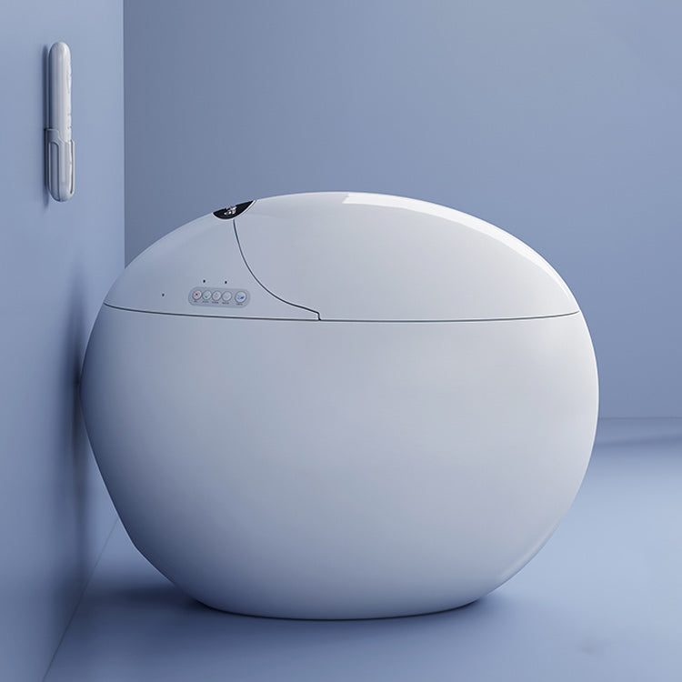 Round One-Piece Smart Toilet Bidet White All-In-One Toilet Bidet Clearhalo 'Bathroom Remodel & Bathroom Fixtures' 'Bidets' 'Home Improvement' 'home_improvement' 'home_improvement_bidets' 'Toilets & Bidets' 6529253