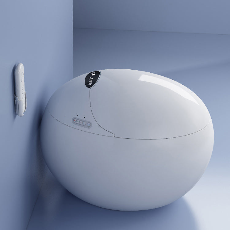 Round One-Piece Smart Toilet Bidet White All-In-One Toilet Bidet Clearhalo 'Bathroom Remodel & Bathroom Fixtures' 'Bidets' 'Home Improvement' 'home_improvement' 'home_improvement_bidets' 'Toilets & Bidets' 6529254