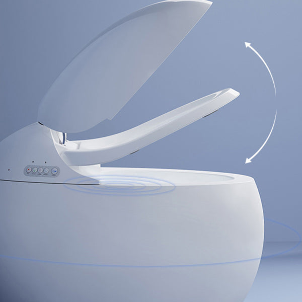 Round One-Piece Smart Toilet Bidet White All-In-One Toilet Bidet Clearhalo 'Bathroom Remodel & Bathroom Fixtures' 'Bidets' 'Home Improvement' 'home_improvement' 'home_improvement_bidets' 'Toilets & Bidets' 6529257