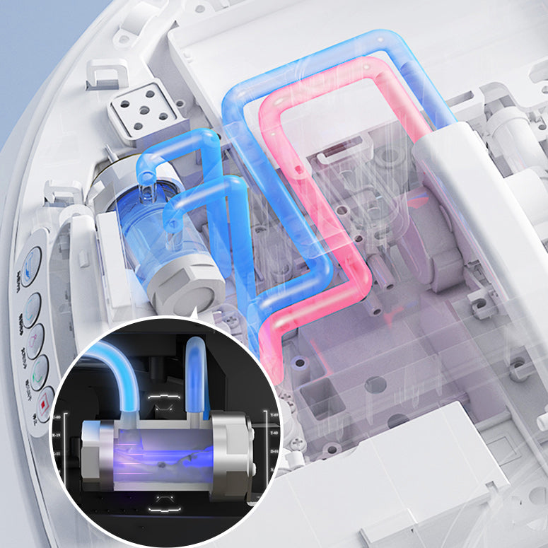 Round One-Piece Smart Toilet Bidet White All-In-One Toilet Bidet Clearhalo 'Bathroom Remodel & Bathroom Fixtures' 'Bidets' 'Home Improvement' 'home_improvement' 'home_improvement_bidets' 'Toilets & Bidets' 6529258