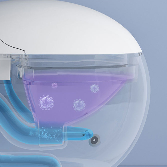 Round One-Piece Smart Toilet Bidet White All-In-One Toilet Bidet Clearhalo 'Bathroom Remodel & Bathroom Fixtures' 'Bidets' 'Home Improvement' 'home_improvement' 'home_improvement_bidets' 'Toilets & Bidets' 6529260