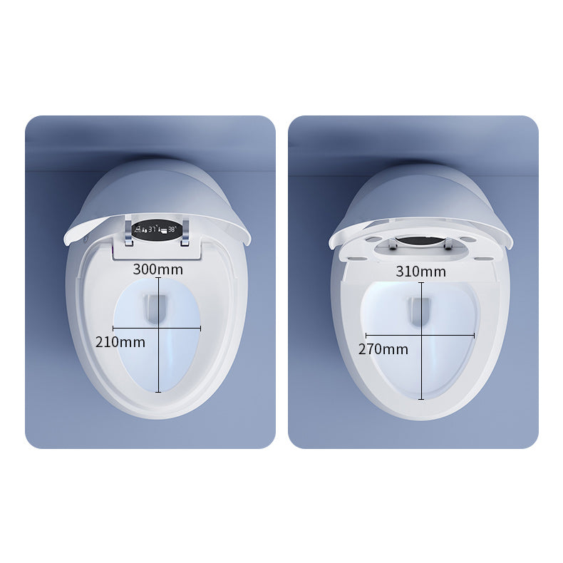 Round One-Piece Smart Toilet Bidet White All-In-One Toilet Bidet Clearhalo 'Bathroom Remodel & Bathroom Fixtures' 'Bidets' 'Home Improvement' 'home_improvement' 'home_improvement_bidets' 'Toilets & Bidets' 6529263