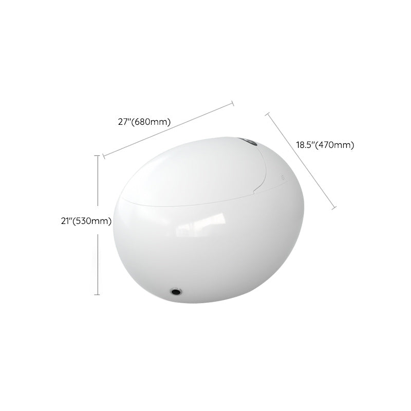 Round One-Piece Smart Toilet Bidet White All-In-One Toilet Bidet Clearhalo 'Bathroom Remodel & Bathroom Fixtures' 'Bidets' 'Home Improvement' 'home_improvement' 'home_improvement_bidets' 'Toilets & Bidets' 6529266