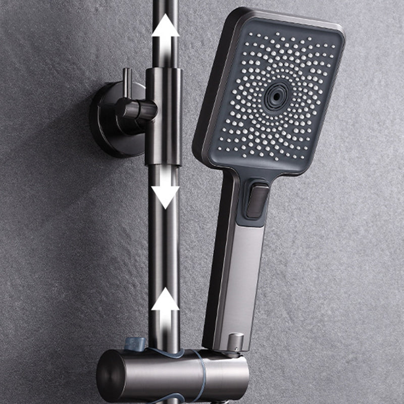 Modern Brass Shower System Adjustable Spray Pattern Shower Set Clearhalo 'Bathroom Remodel & Bathroom Fixtures' 'Home Improvement' 'home_improvement' 'home_improvement_shower_faucets' 'Shower Faucets & Systems' 'shower_faucets' 'Showers & Bathtubs Plumbing' 'Showers & Bathtubs' 6531361