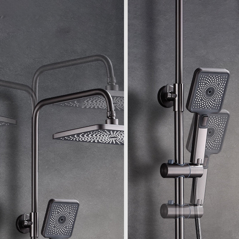 Modern Brass Shower System Adjustable Spray Pattern Shower Set Clearhalo 'Bathroom Remodel & Bathroom Fixtures' 'Home Improvement' 'home_improvement' 'home_improvement_shower_faucets' 'Shower Faucets & Systems' 'shower_faucets' 'Showers & Bathtubs Plumbing' 'Showers & Bathtubs' 6531362