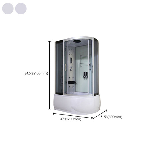 Contemporary Shower Kit Clear Tempered Framed Round Shower Stall Clearhalo 'Bathroom Remodel & Bathroom Fixtures' 'Home Improvement' 'home_improvement' 'home_improvement_shower_stalls_enclosures' 'Shower Stalls & Enclosures' 'shower_stalls_enclosures' 'Showers & Bathtubs' 6532080