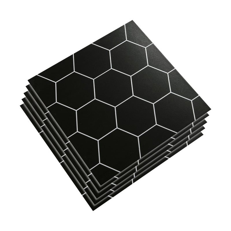 Ceramic Black Wall Tile Square Flower Pattern Tile Wall and Floor Matte Black Clearhalo 'Floor Tiles & Wall Tiles' 'floor_tiles_wall_tiles' 'Flooring 'Home Improvement' 'home_improvement' 'home_improvement_floor_tiles_wall_tiles' Walls and Ceiling' 6540324
