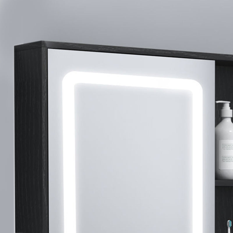 Wall Mount Bath Vanity Set Mirror Grey Rectangle Wood Bathroom Vanity with Single Sink Clearhalo 'Bathroom Remodel & Bathroom Fixtures' 'Bathroom Vanities' 'bathroom_vanities' 'Home Improvement' 'home_improvement' 'home_improvement_bathroom_vanities' 6540405