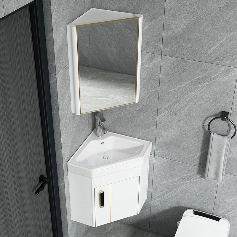 Creative Sink Vanity Wall Mount Triangular Wall Mount Vanity Cabinet Clearhalo 'Bathroom Remodel & Bathroom Fixtures' 'Bathroom Vanities' 'bathroom_vanities' 'Home Improvement' 'home_improvement' 'home_improvement_bathroom_vanities' 6540444