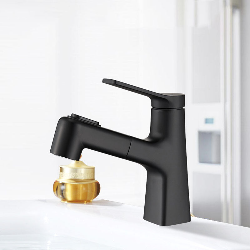 Contemporary Vessel Faucet Metal Single Handle Low Arc Vessel Faucet for Bathroom Clearhalo 'Bathroom Remodel & Bathroom Fixtures' 'Bathroom Sink Faucets' 'Bathroom Sinks & Faucet Components' 'bathroom_sink_faucets' 'Home Improvement' 'home_improvement' 'home_improvement_bathroom_sink_faucets' 6540514