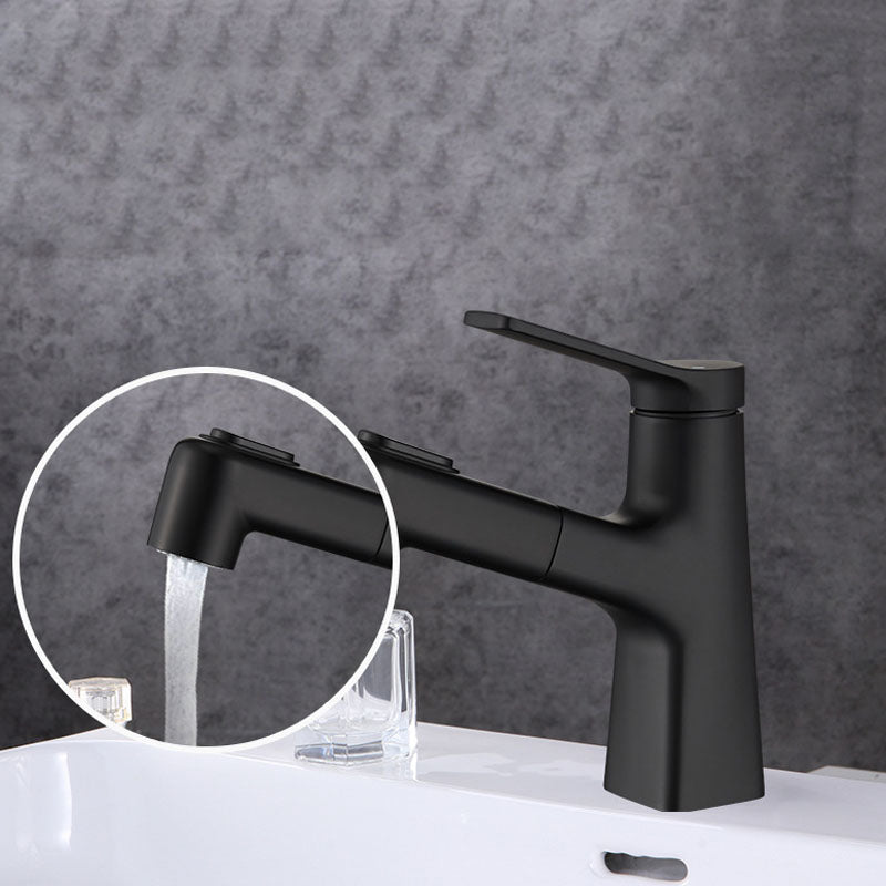 Contemporary Vessel Faucet Metal Single Handle Low Arc Vessel Faucet for Bathroom Clearhalo 'Bathroom Remodel & Bathroom Fixtures' 'Bathroom Sink Faucets' 'Bathroom Sinks & Faucet Components' 'bathroom_sink_faucets' 'Home Improvement' 'home_improvement' 'home_improvement_bathroom_sink_faucets' 6540517