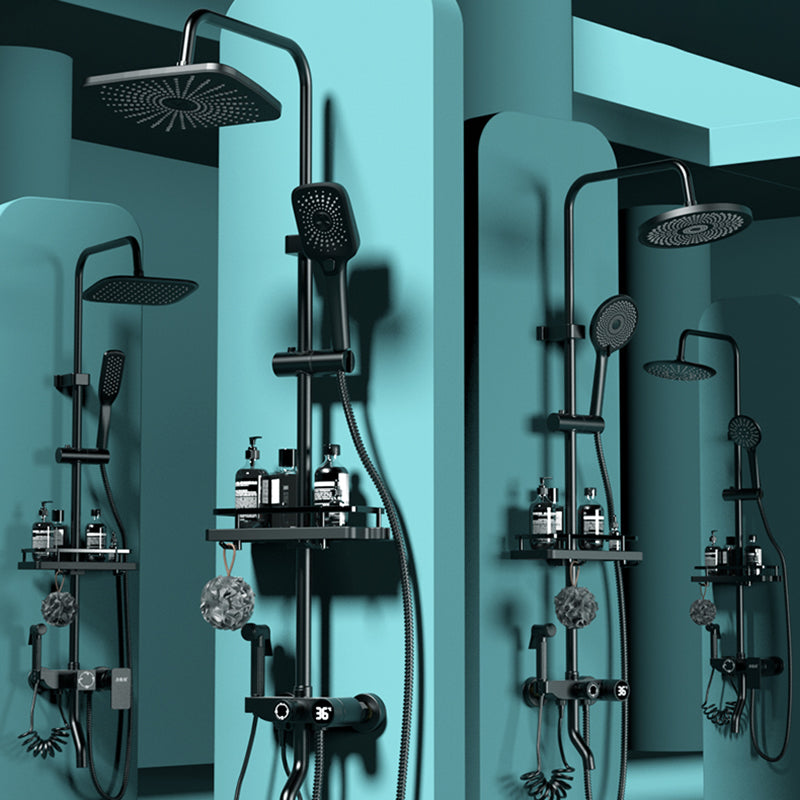Modern Style Shower System Spot Resist Wall Mounted Shower System Clearhalo 'Bathroom Remodel & Bathroom Fixtures' 'Home Improvement' 'home_improvement' 'home_improvement_shower_faucets' 'Shower Faucets & Systems' 'shower_faucets' 'Showers & Bathtubs Plumbing' 'Showers & Bathtubs' 6540640