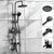 Modern Style Shower System Spot Resist Wall Mounted Shower System Black Temperature Control Digital Display Not Included Clearhalo 'Bathroom Remodel & Bathroom Fixtures' 'Home Improvement' 'home_improvement' 'home_improvement_shower_faucets' 'Shower Faucets & Systems' 'shower_faucets' 'Showers & Bathtubs Plumbing' 'Showers & Bathtubs' 6540641