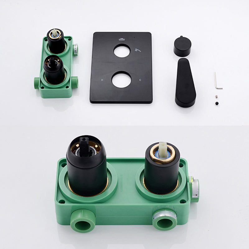 Modern Style Shower System Spot Resist Copper Wall Mounted Shower System Clearhalo 'Bathroom Remodel & Bathroom Fixtures' 'Home Improvement' 'home_improvement' 'home_improvement_shower_faucets' 'Shower Faucets & Systems' 'shower_faucets' 'Showers & Bathtubs Plumbing' 'Showers & Bathtubs' 6540680