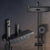 Modern Style Rectangle Shower System Spot Resist Copper Wall Mounted Shower System Black Digital Display Not Included Clearhalo 'Bathroom Remodel & Bathroom Fixtures' 'Home Improvement' 'home_improvement' 'home_improvement_shower_faucets' 'Shower Faucets & Systems' 'shower_faucets' 'Showers & Bathtubs Plumbing' 'Showers & Bathtubs' 6540688