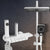 Modern Style Rectangle Shower System Spot Resist Copper Wall Mounted Shower System White Digital Display Not Included Clearhalo 'Bathroom Remodel & Bathroom Fixtures' 'Home Improvement' 'home_improvement' 'home_improvement_shower_faucets' 'Shower Faucets & Systems' 'shower_faucets' 'Showers & Bathtubs Plumbing' 'Showers & Bathtubs' 6540691