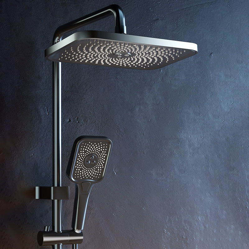 Modern Style Rectangle Shower System Spot Resist Copper Wall Mounted Shower System Clearhalo 'Bathroom Remodel & Bathroom Fixtures' 'Home Improvement' 'home_improvement' 'home_improvement_shower_faucets' 'Shower Faucets & Systems' 'shower_faucets' 'Showers & Bathtubs Plumbing' 'Showers & Bathtubs' 6540698