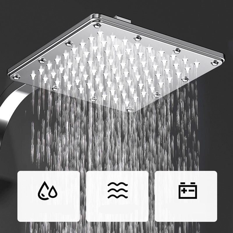 Wall Mounted Rectangle Shower System Spot Resist Copper Modern Style Shower System Clearhalo 'Bathroom Remodel & Bathroom Fixtures' 'Home Improvement' 'home_improvement' 'home_improvement_shower_faucets' 'Shower Faucets & Systems' 'shower_faucets' 'Showers & Bathtubs Plumbing' 'Showers & Bathtubs' 6540715