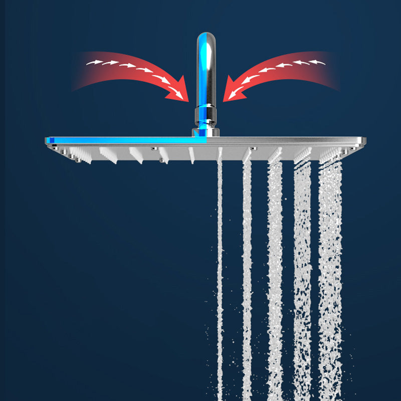 Wall Mounted Rectangle Shower System Spot Resist Copper Modern Style Shower System Clearhalo 'Bathroom Remodel & Bathroom Fixtures' 'Home Improvement' 'home_improvement' 'home_improvement_shower_faucets' 'Shower Faucets & Systems' 'shower_faucets' 'Showers & Bathtubs Plumbing' 'Showers & Bathtubs' 6540722